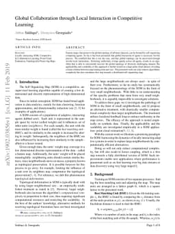 Global Collaboration through Local Interaction in Competitive Learning