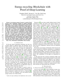 Energy-recycling Blockchain with Proof-of-Deep-Learning