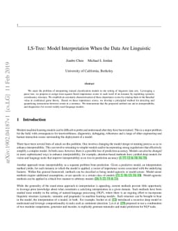LS-Tree: Model Interpretation When the Data Are Linguistic