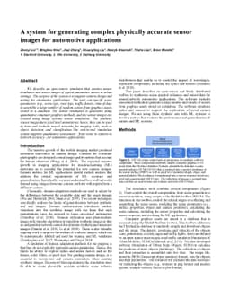 A system for generating complex physically accurate sensor images for
  automotive applications