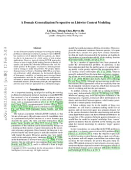 A Domain Generalization Perspective on Listwise Context Modeling