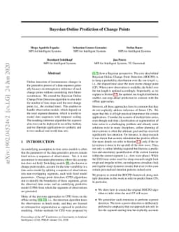 Bayesian Online Prediction of Change Points