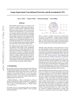 Gauge Equivariant Convolutional Networks and the Icosahedral CNN