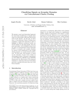 Classifying Signals on Irregular Domains via Convolutional Cluster
  Pooling