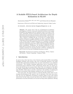A Scalable FPGA-based Architecture for Depth Estimation in SLAM