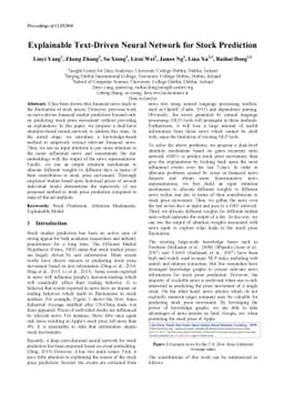 Explainable Text-Driven Neural Network for Stock Prediction