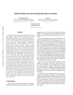 Realistic Image Generation using Region-phrase Attention