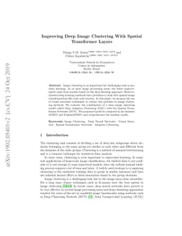 Improving Deep Image Clustering With Spatial Transformer Layers