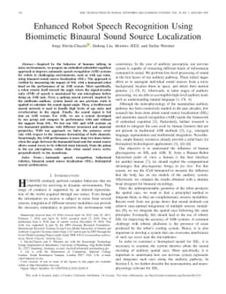 Enhanced Robot Speech Recognition Using Biomimetic Binaural Sound Source
  Localization