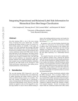 Integrating Propositional and Relational Label Side Information for
  Hierarchical Zero-Shot Image Classification