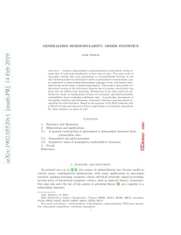 Generalized semimodularity: order statistics