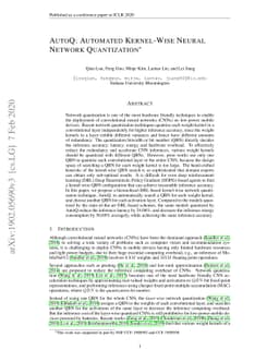 AutoQ: Automated Kernel-Wise Neural Network Quantization