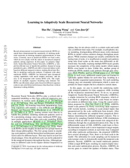 Learning to Adaptively Scale Recurrent Neural Networks