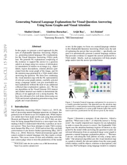 Generating Natural Language Explanations for Visual Question Answering
  using Scene Graphs and Visual Attention