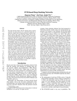 SVM-based Deep Stacking Networks