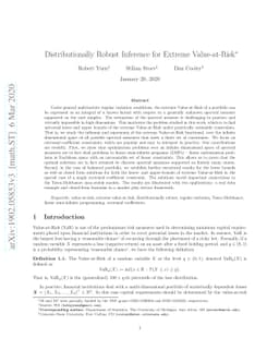 Distributionally Robust Inference for Extreme Value-at-Risk