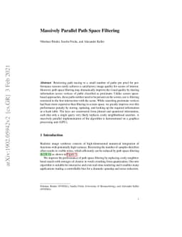 Massively Parallel Path Space Filtering