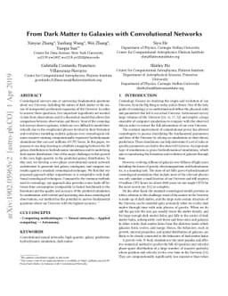 From Dark Matter to Galaxies with Convolutional Networks