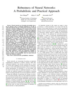 Robustness of Neural Networks: A Probabilistic and Practical Approach