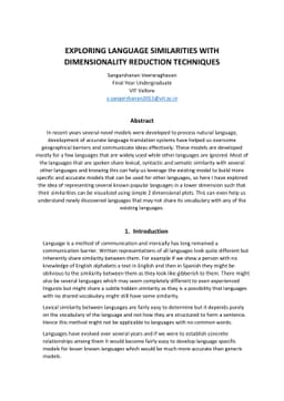 Exploring Language Similarities with Dimensionality Reduction Technique