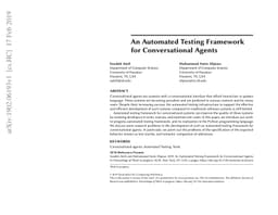 An Automated Testing Framework for Conversational Agents