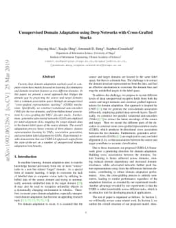 Unsupervised Domain Adaptation using Deep Networks with Cross-Grafted
  Stacks