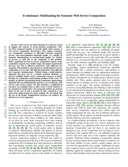 Evolutionary Multitasking for Semantic Web Service Composition