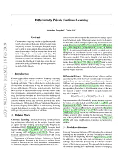 Differentially Private Continual Learning