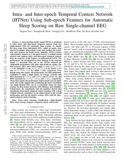 Intra- and Inter-epoch Temporal Context Network (IITNet) Using Sub-epoch
  Features for Automatic Sleep Scoring on Raw Single-channel EEG