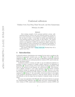 Conformal calibrators