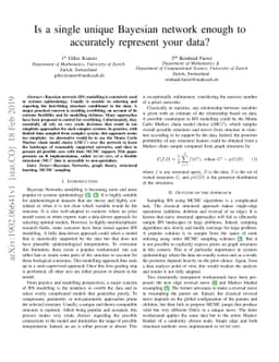 Is a single unique Bayesian network enough to accurately represent your
  data?