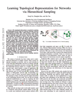 Learning Topological Representation for Networks via Hierarchical
  Sampling