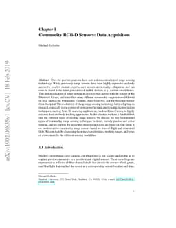 Commodity RGB-D Sensors: Data Acquisition