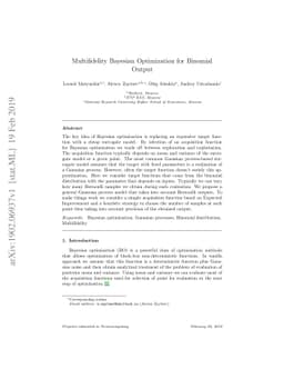 Multifidelity Bayesian Optimization for Binomial Output