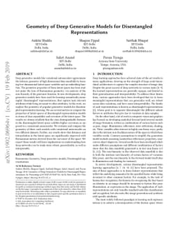 Geometry of Deep Generative Models for Disentangled Representations