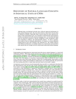 Discovery of Natural Language Concepts in Individual Units of CNNs