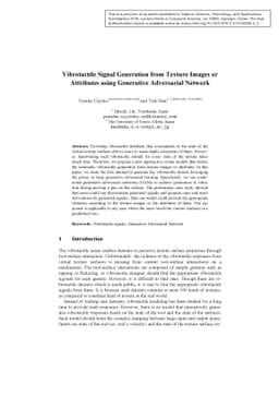 Vibrotactile Signal Generation from Texture Images or Attributes using
  Generative Adversarial Network