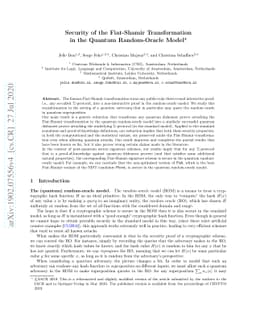 Security of the Fiat-Shamir Transformation in the Quantum Random-Oracle
  Model