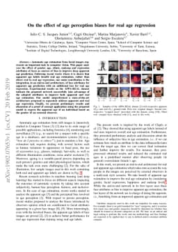 On the effect of age perception biases for real age regression