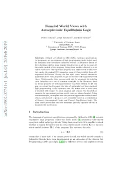 Founded World Views with Autoepistemic Equilibrium Logic