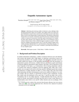 Empathic Autonomous Agents