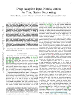 Deep Adaptive Input Normalization for Time Series Forecasting