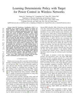 Learning Deterministic Policy with Target for Power Control in Wireless
  Networks