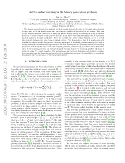 Active online learning in the binary perceptron problem