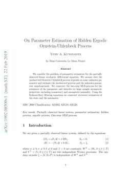 On Parameter Estimation of Hidden Ergodic Ornstein-Uhlenbeck Process