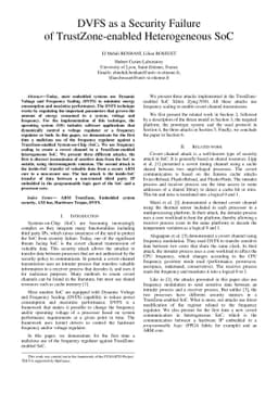 DVFS as a Security Failure of TrustZone-enabled Heterogeneous SoC
