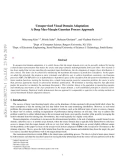 Unsupervised Visual Domain Adaptation: A Deep Max-Margin Gaussian
  Process Approach
