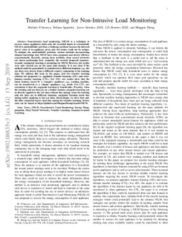Transfer Learning for Non-Intrusive Load Monitoring