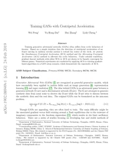 Training GANs with Centripetal Acceleration