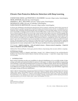 Chronic-Pain Protective Behavior Detection with Deep Learning
